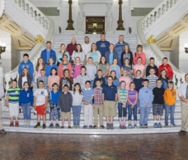 May 22, 2015 - Students and advisors from Wyalusing Valley Elementary School in Bradford County visit the State Capitol Building. 05/22/15