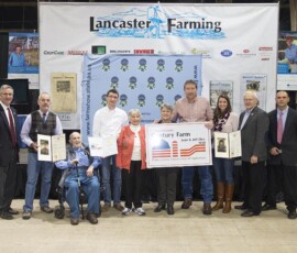 January 15, 2016 - Sen. Yaw presents a congratulatory citation to the Jeff & Joan Dice Farm, located in Cogan Station which has been designated a Pennsylvania “Century Farm” by the Pennsylvania Department of Agriculture. 01/15/16