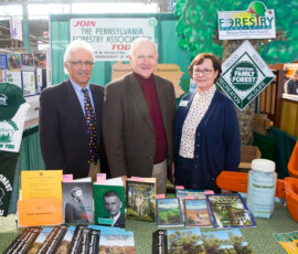 January 15, 2015 - Senator Yaw attended the 2015 Pennsylvania Farm Show. Pictured with Walter N. Peechatka & Linda Finley of the Pennsylvania Forestry Association (PFA). 01/15/15