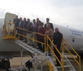 October 22, 2015 = Senator Yaw and members of the state Senate Aviation Caucus toured the Pennsylvania College of Technology, Kathryn Wentzel Lumley Aviation Center, in Montoursville. 10/22/15