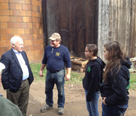 October 17, 2014 - Sen. Yaw joined students from Lycoming County to visit the county farm owned by Ben Hepburn, an agriculture teacher in the Montoursville Area School District, for the 2014 Annual ‘Ag Day’. 10/17/14