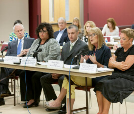 July 22, 2014 - Senator Yaw and members of the Center for Rural Pennsylvania participate in the second of four public hearings at the Reading Area Community College, Berks County, to discuss the heroin and opioid epidemic plaguing the Commonwealth of Pennsylvania. 07/22/14
