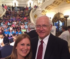 Senator Yaw and Ashley P. who finished her Masters and now is a licensed social worker with Allegheny health Systems in Pittsburgh focusing on patients dealing with substance use disorders. 09/21/17