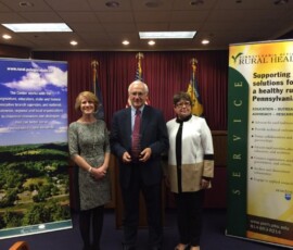 October 22, 2015 - Senator Yaw was named Legislator of the Year by the Pennsylvania Office of Rural Health. Pictured with Sen. Yaw are Lisa Davis, PA Office of Rural Health (L) and Senator Yaw’s wife Ann Pepperman (R). 10/22/15