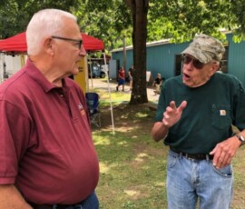 August 29, 2019 - Senator Yaw pictured with John Plowman during the 168th Annual Sullivan County Fair in Forksville. 08/29/19