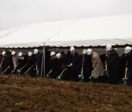 April 9, 2015 - Senator Yaw joins state and local officials as Lewisburg Area School District breaks ground in Union County for a new high school. 04/09/15