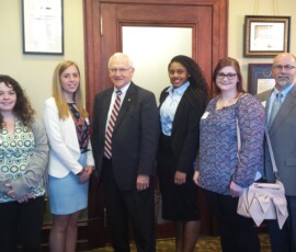 April 21, 2015 - Students and Faculty from Lycoming College visit with Sen. Yaw in Harrisburg. 04/21/15