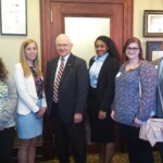 April 21, 2015 - Students and Faculty from Lycoming College visit with Sen. Yaw in Harrisburg. 04/21/15