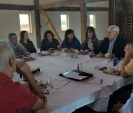 May 21,  2019 - Senator Yaw provides a legislative update to members of the Montoursville Chamber of Commerce on Tuesday. 05/21/19