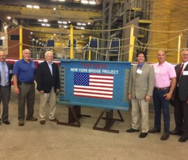 August 18, 2017 - Sen. Yaw joined High Steel Structures, LLC employees and elected officials to celebrate the completion of steel fabrication for the New New York Bridge Project. The $3.7 billion New NY Bridge is the largest transportation design-build project in the history of the United States, and High Steel’s largest contract to date. High Steel Structures was contracted for approximately 50,000 tons of steel to support the approach spans of the new Bridge, valued at more than $120 million. 08/18/17