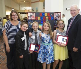 May 11, 2015 - Senator Yaw joined Montgomery Elementary School students from Lycoming County as they presented their projects during the annual PAECT Technology Showcase at the State Capitol Building. 05/11/15