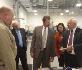 September 23, 2015 - Sen. Yaw and Sen. Elder Vogel tour the Pennsylvania College of Technology School of Industrial, Computing & Engineering Technology; Collision Repair & Restoration; Well-Site Trainer and Mechatronics. 09/23/15
