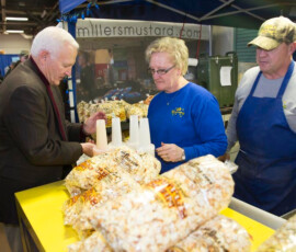 January 15, 2015 - Senator Yaw visited with J & D Kettle Corn located near Troy, Bradford County during the 2015 Pennsylvania Farm Show. 01/16/15