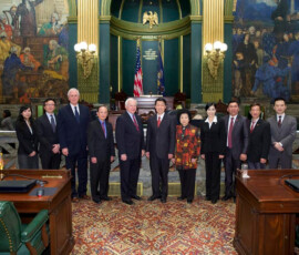 January 14, 2014 - Senator Yaw welcomes the Taiwan Delegation. 01/14/14