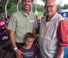 July 25, 2018 - Senator Yaw stopped by the 143rd Annual Troy Fair in Bradford County.  Senator Yaw is pictured with State Rep. Clint Owlett and his son. 07/25/18
