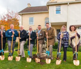 October 18, 2015 - Senator Yaw participated in the groundbreaking ceremony for the Herr Memorial Library Expansion Project. 10/18/15
