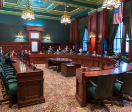 January 27, 2015 - Sen. Yaw joined Senators from across the Commonwealth for the reorganization meeting of the bipartisan Senate ‘Coal Caucus’, a legislative committee emphasizing the continued importance of coal and coal-driven technologies in the state. 01/27/15