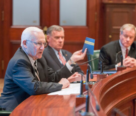January 27, 2015 - Sen. Yaw joined Senators from across the Commonwealth for the reorganization meeting of the bipartisan Senate ‘Coal Caucus’, a legislative committee emphasizing the continued importance of coal and coal-driven technologies in the state. 01/27/15
