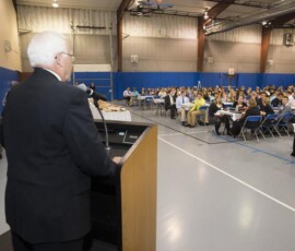 May 21, 2015 - Senator Yaw hosts his annual Student Government Seminar at the Pennsylvania College of Technology in Williamsport. More than 300 participants, including students and advisors representing 16 high schools throughout the 23rd Senate District took part in the full day event, the largest Senate organized Student Government Seminar in the state. 05/21/15