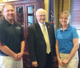 June 24, 2015 - Senator Yaw meets with Sullivan County School District educators Christopher Koschak & Alice Carpenter. 06/24/15