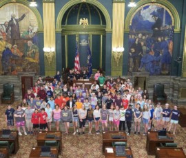 5/12/2015 - 7th Grade Students and Advisors from Loyalsock Twp School District Visited the Senate Chamber on Tuesday 05/12/15