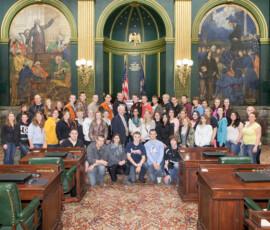 March 12, 2014 - I welcomed students, advisors and parents from Towanda Area High School in Bradford County to the State Capitol Building. I look forward to seeing many of these same students at my upcoming Student Government Seminar in May. 03/12/14
