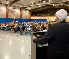 May 22, 2014 - Sen. Yaw hosted his annual Student Government Seminar #YawSGS at the Pennsylvania College of Technology in Williamsport. More than 300 participants, including students and advisors representing 17 high schools throughout Northeastern and Central Pennsylvania, took part in the full day event. 05/22/14