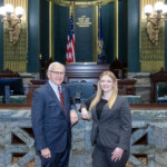 January 27, 2025 – Welcoming job shadow for the day, Ella Adkins, to the Senate Floor.