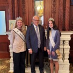 Bethany Eberlin, 2025 Sullivan Co. Fair Queen, and Autumn Dersham, 2025 Union Co. West End Fair Queen, visited the Capitol for Fair Queen Advocacy Day