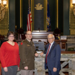 March 18, 2026 – Sen. Gene Yaw and Guest Chaplain of the Senate, Col. Ryan Kraus, along with his wife, Reverend Lisa Kraus