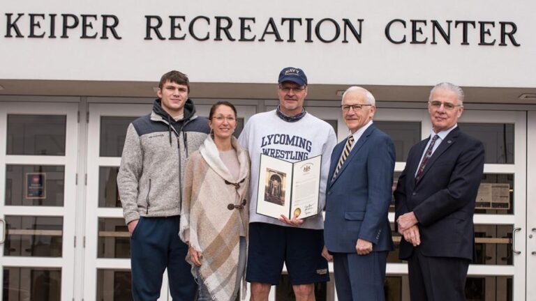 Lycoming College Wrestling Coach Honored with Citation from Sen. Gene